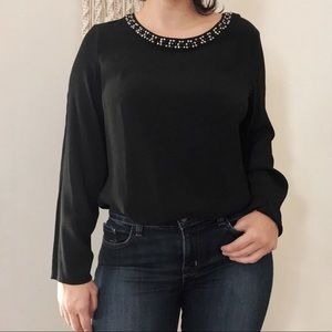 Gap Embellished Neck Blouse